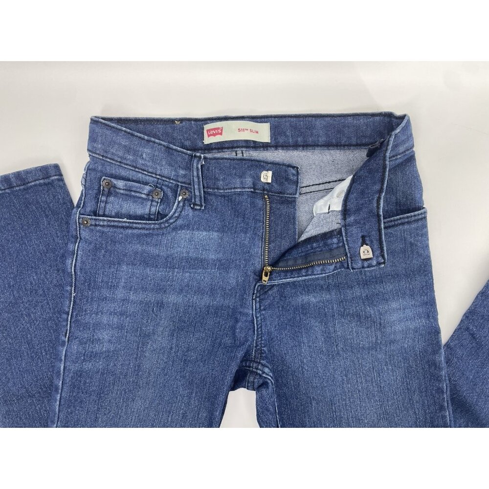 Boys Levi’s 511 Slim Jeans Size 14 Regular 27x27 Medium Wash - Picture 14 of 16